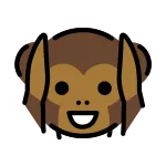 Hear No Evil Monkey SVG Icon